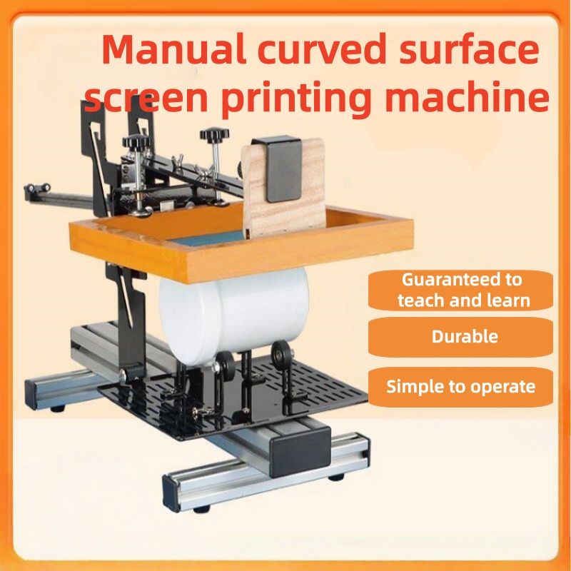 Silk Screen Printing - Mesin Sablon Botol Silinder Lengkung Manual