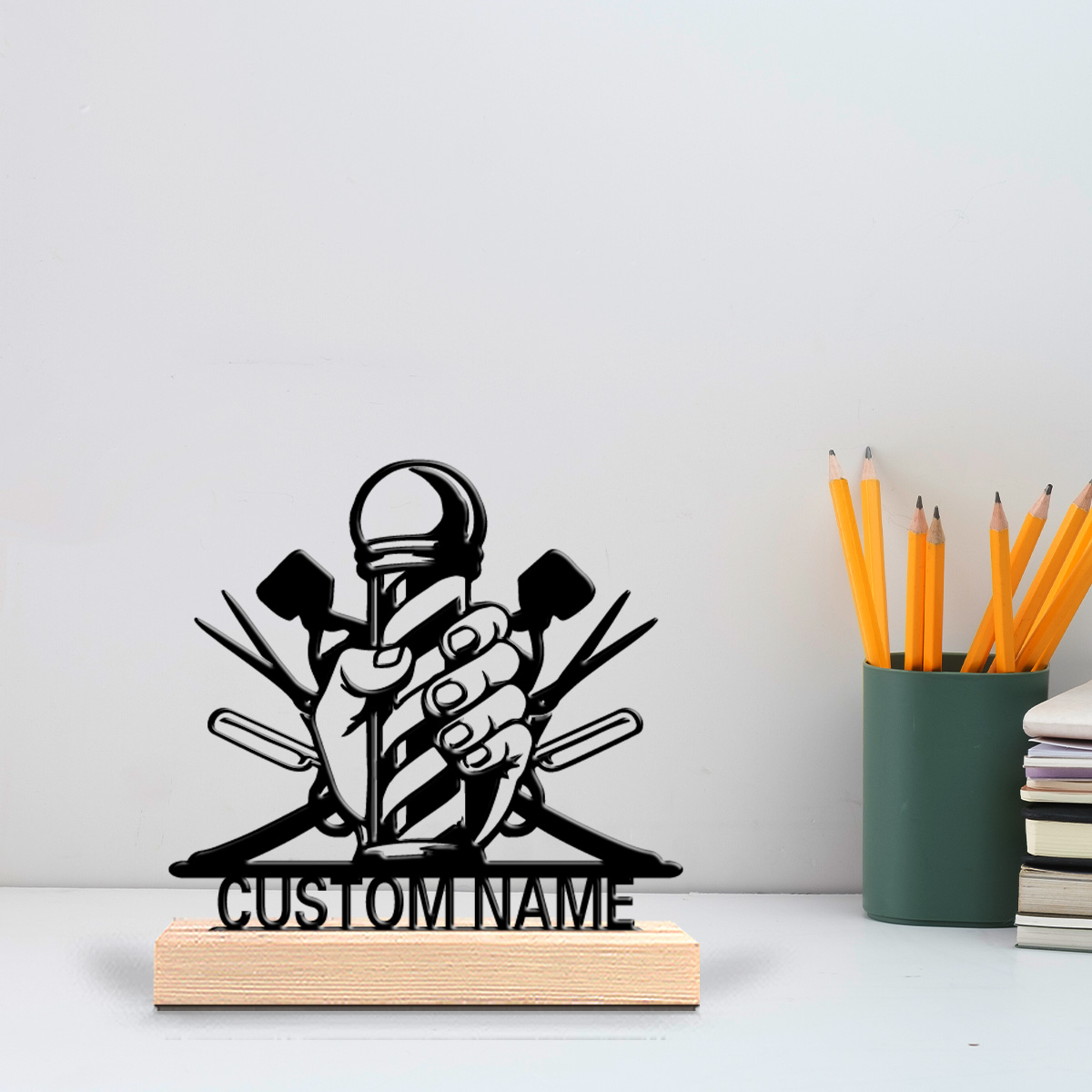 Art Craft Names - 1pc Patung Logam Tukang Cukur Sederhana