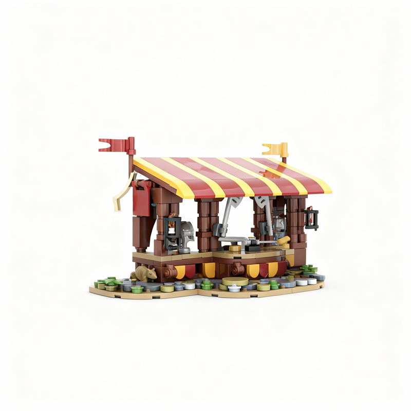Art Craft Christmas Ideas - 367pcs MOC Armor Market Castle Model