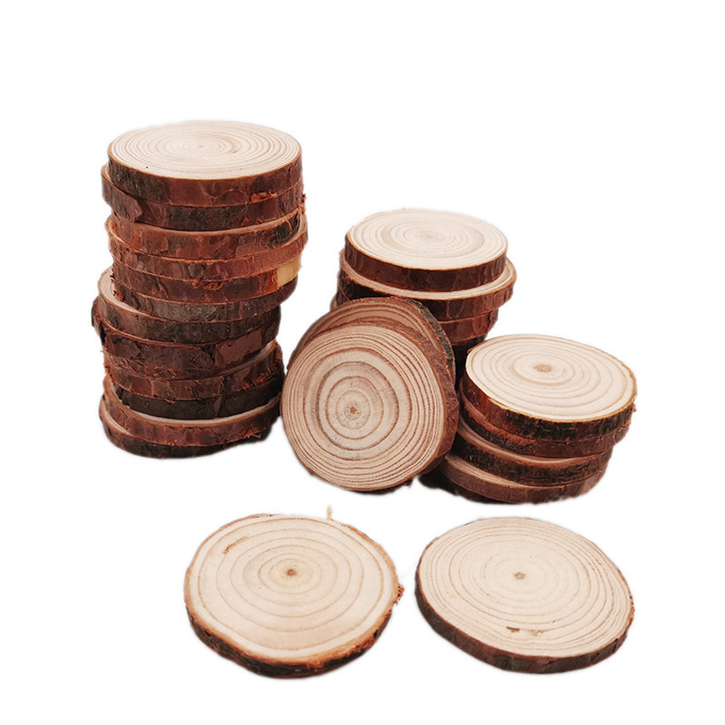 Art Craft Tree - Potongan Kayu Mentah dengan Kulit Pohon
