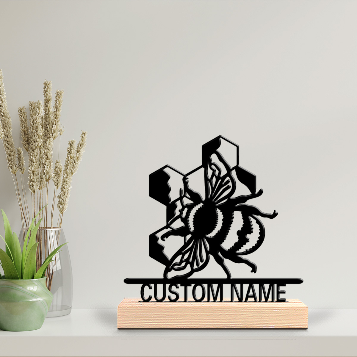 Art Craft Names - 1pc Patung Lebah Sederhana Nama Kustom,