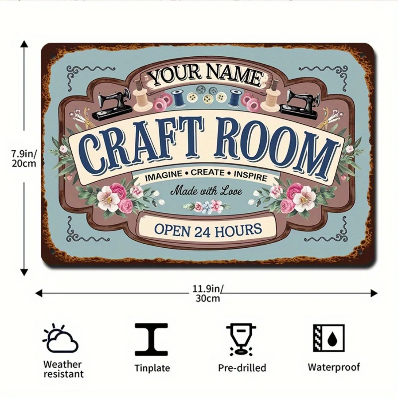 Art Craft Names - Papan Nama Logam Kustom untuk Ruang