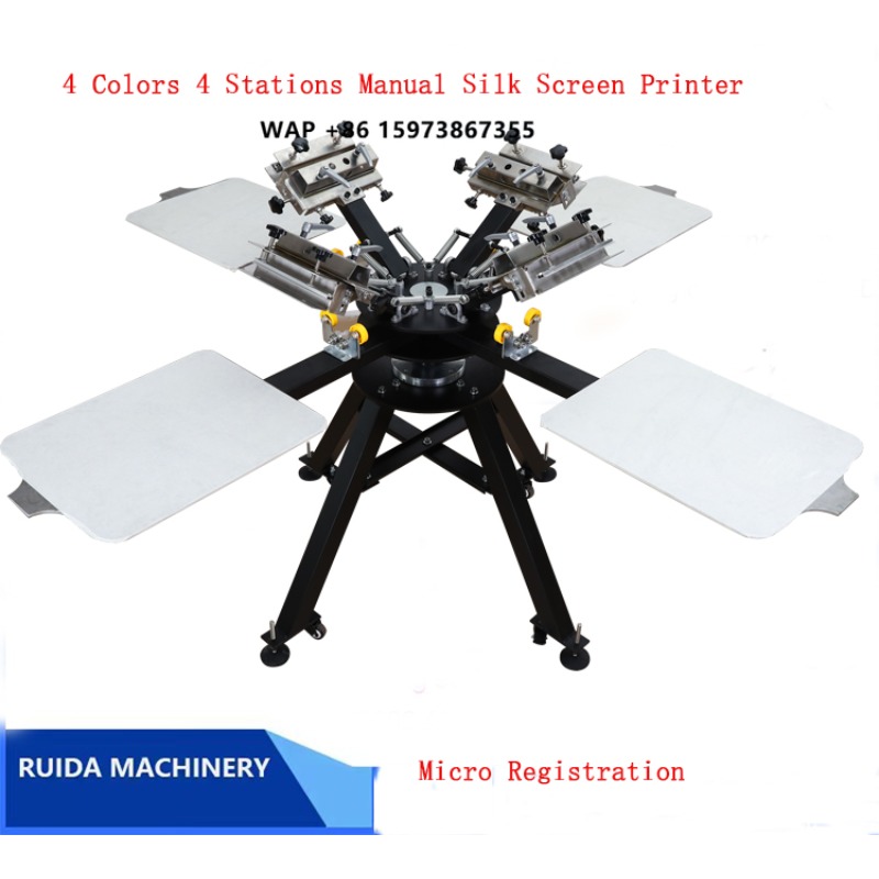 Silk Screen Printing - Mesin Cetak Tekstil Rotary 4 Warna