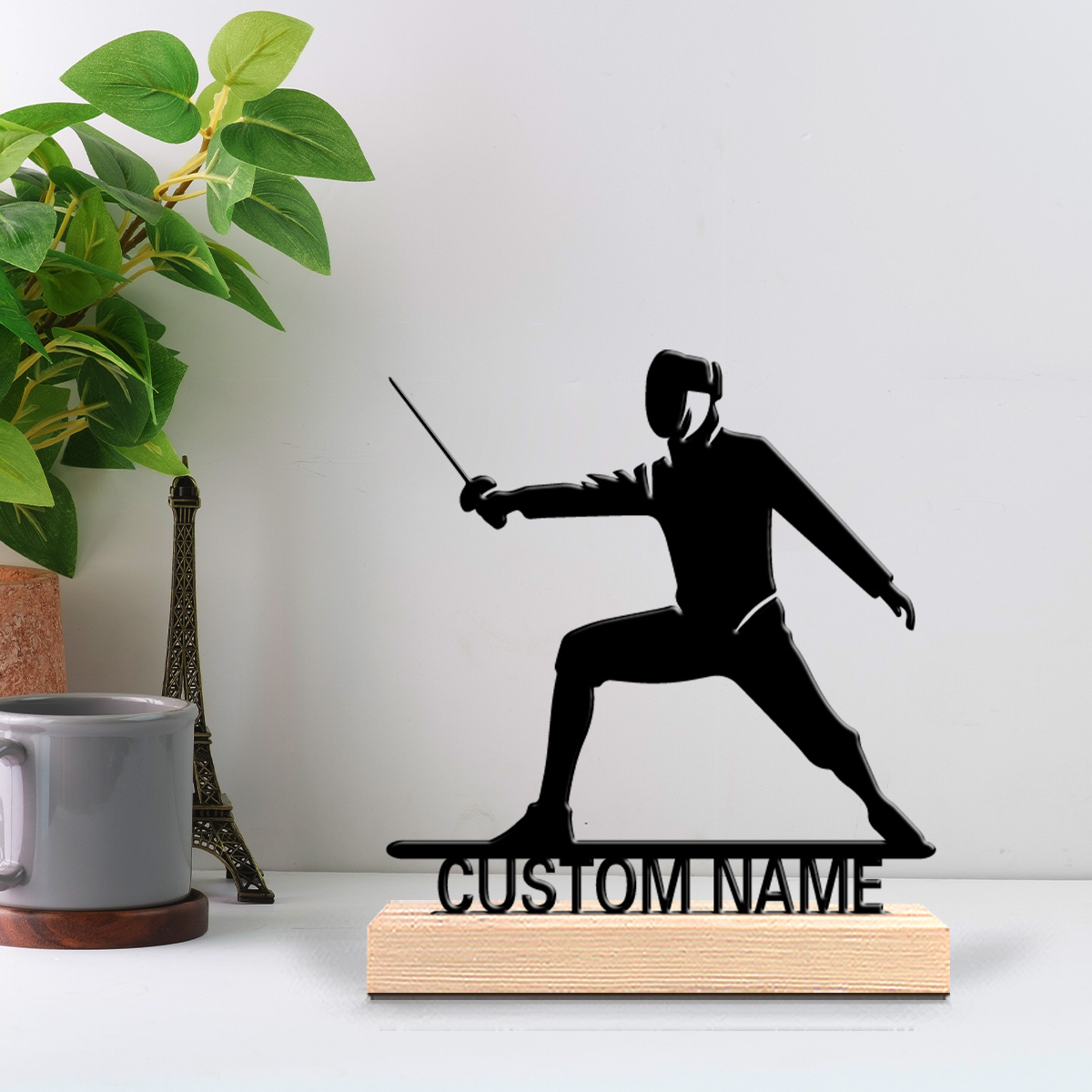 Art Craft Names - 1 buah Patung Logam Sederhana dengan