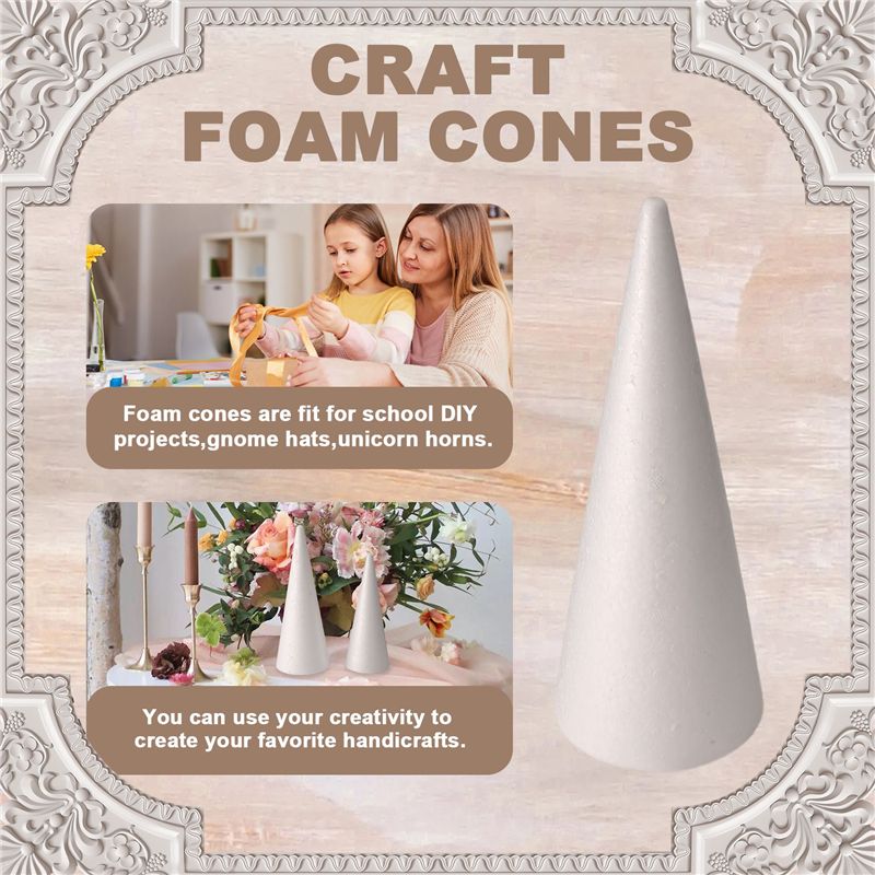 Art Craft Tree - 24 Paket Kerucut Busa untuk Seni,