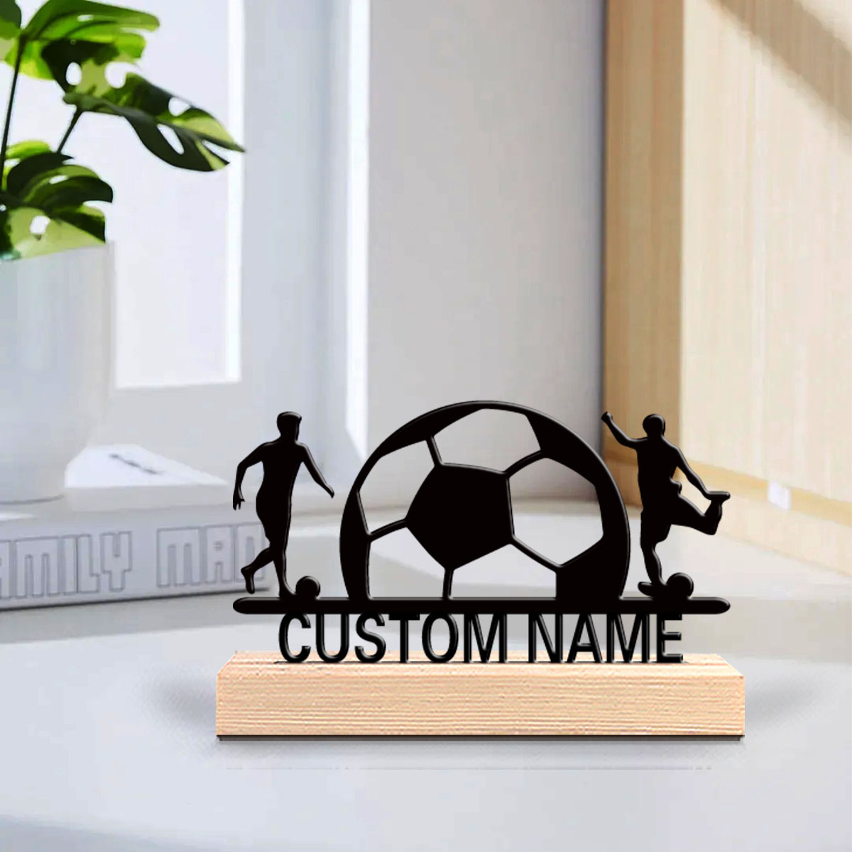 Art Craft Names - 1pc Patung Logam Modern Custom Nama,