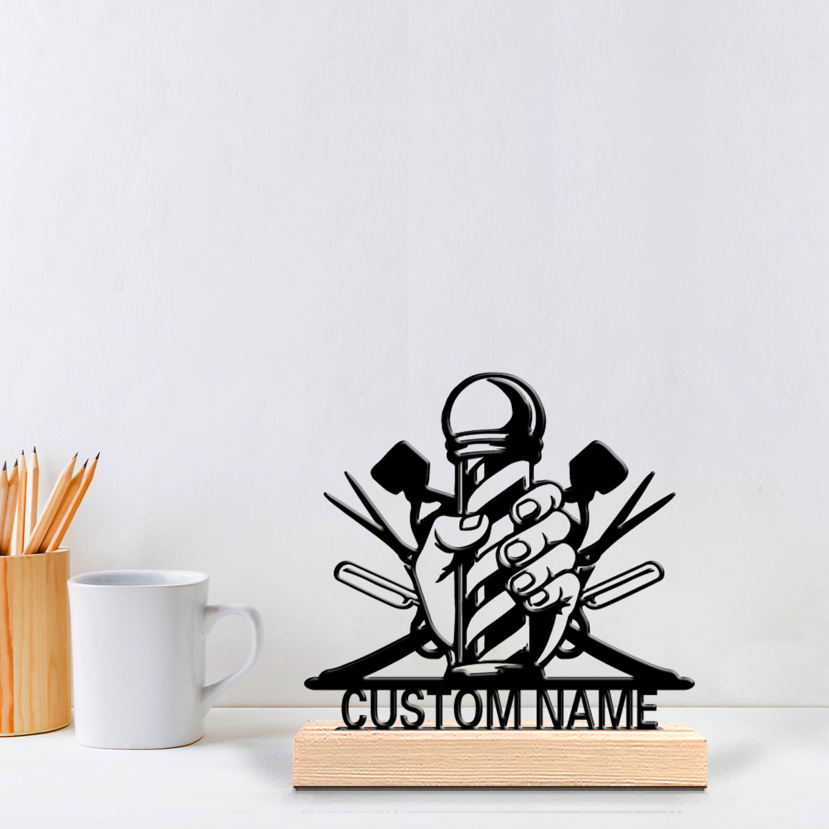 1pc Patung Logam Tukang Cukur  - Art Craft Names ulasan dan harga