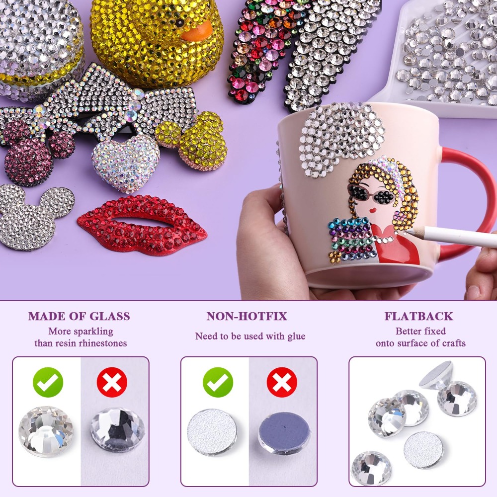2000PCS Rhinestone Kristal Kac - Art Craft Accessories ulasan dan harga
