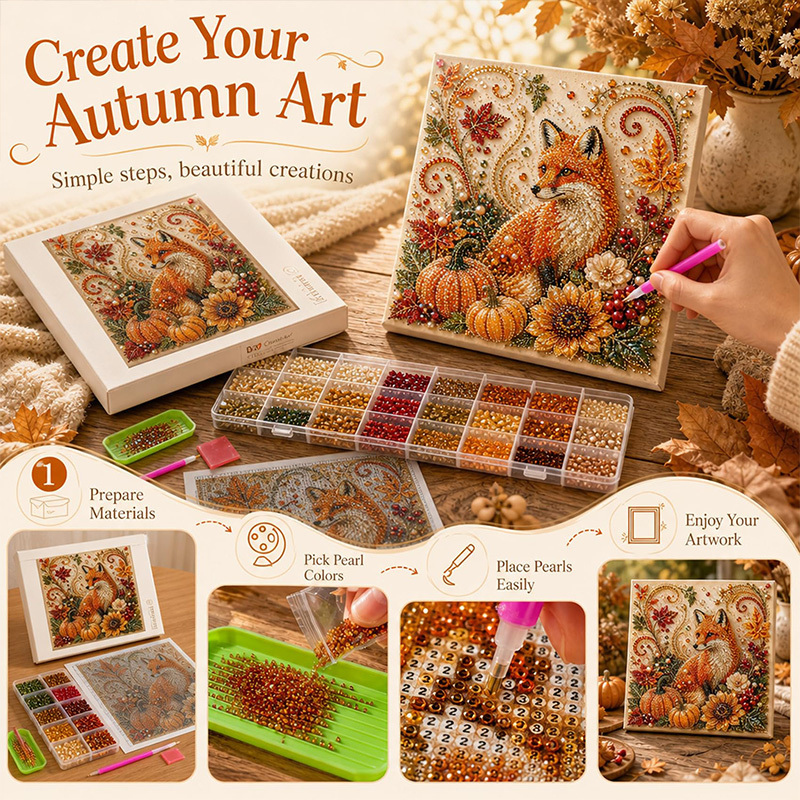 Kit Lukisan Mutiara Musim Gugu - Art And Craft Autumn ulasan dan harga