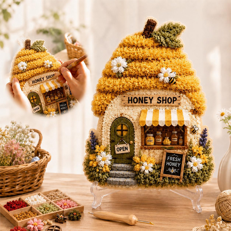 Kit DIY Seni Poke Rumah Jamur  - Art Craft And ulasan dan harga