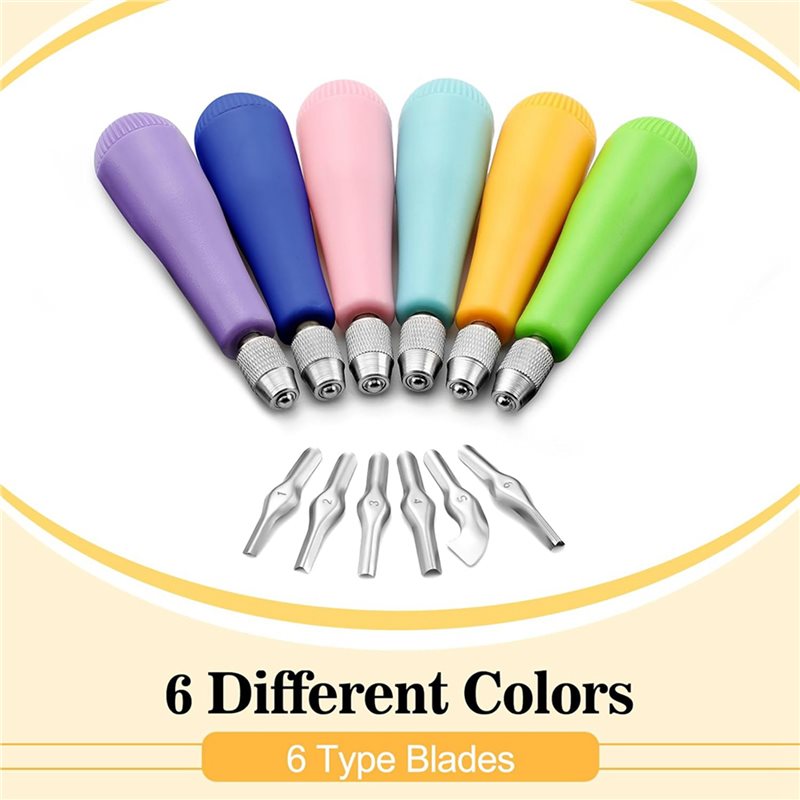 B14C 24Pack Kit Pemotong Linol - Linocut Carving Tool ulasan dan harga