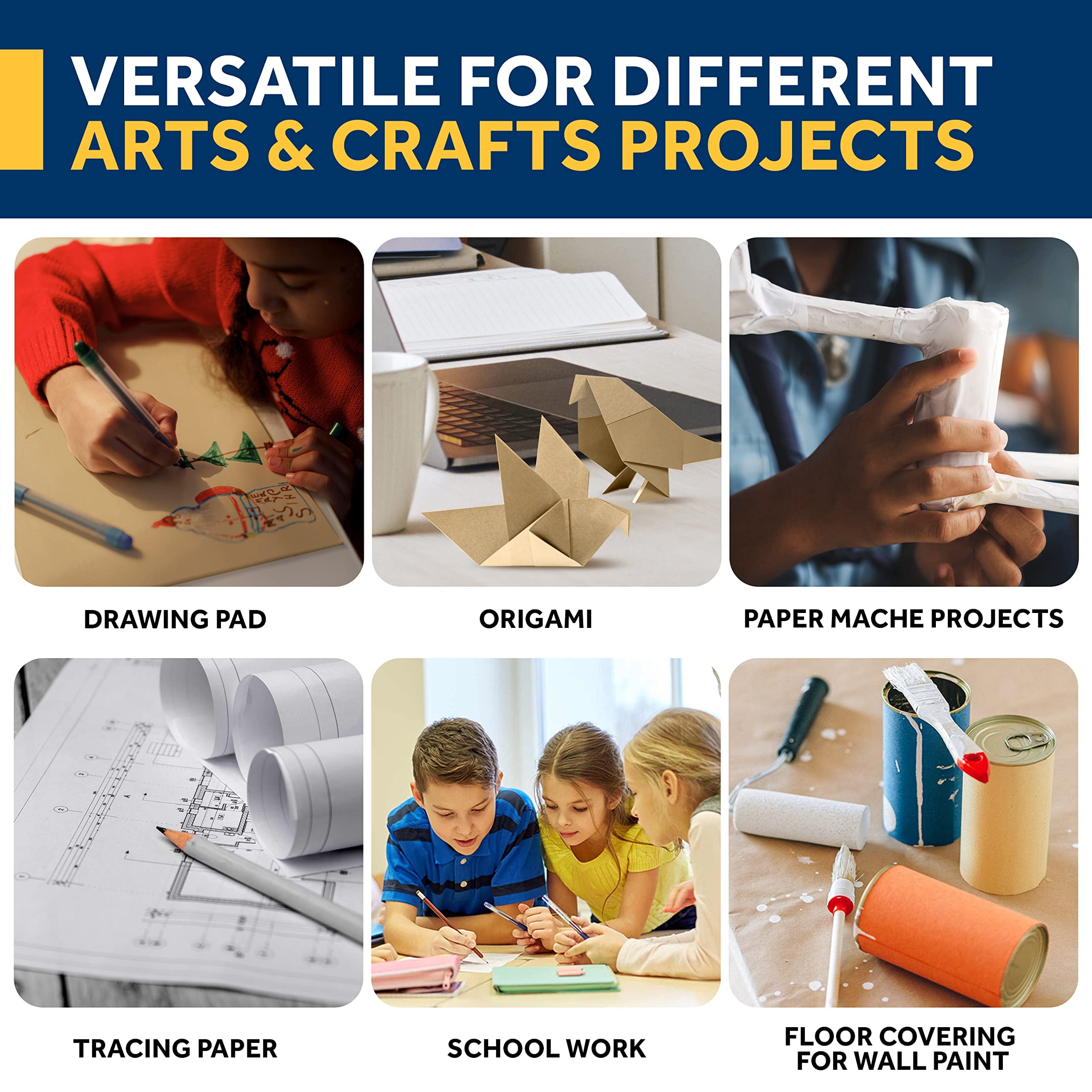 Kertas Kraft Coklat Ideal untu - Art Craft Recycled Materials ulasan dan harga