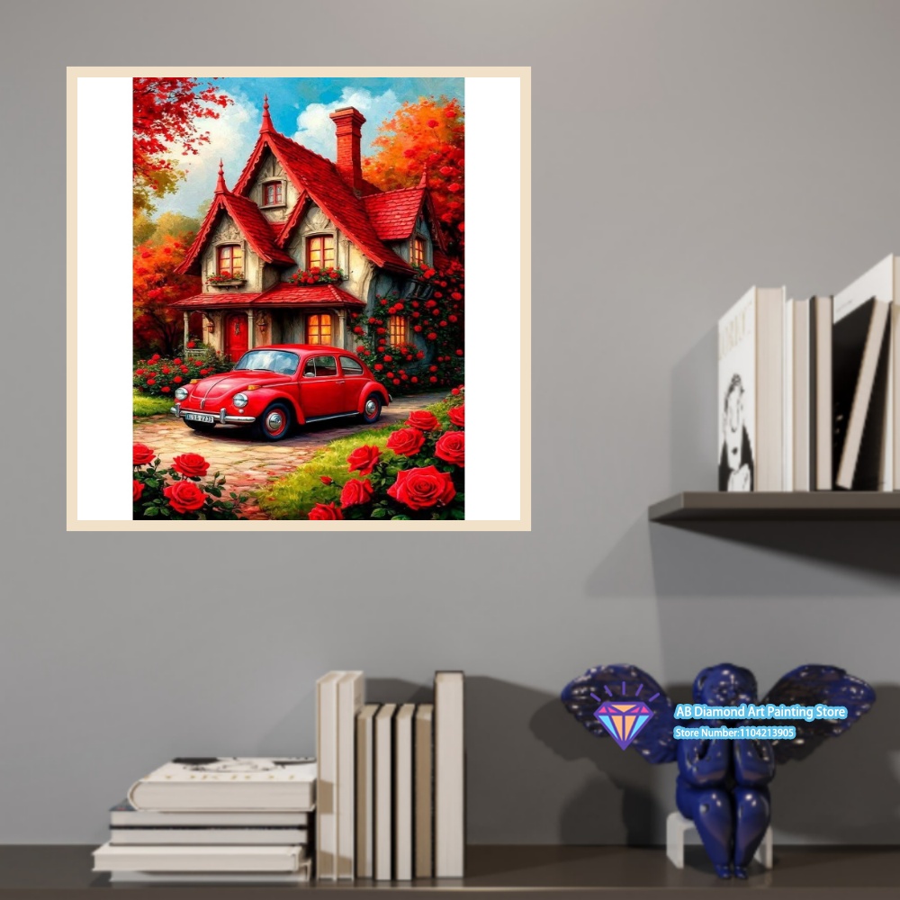 Set Lukisan Berlian 5D DIY Red - Art And Craft Autumn ulasan dan harga